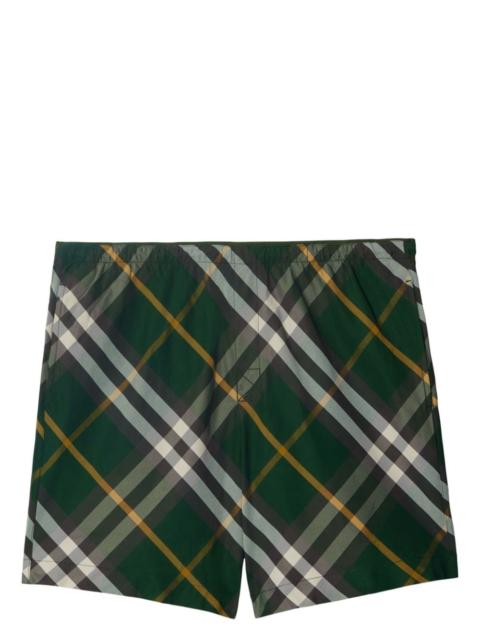Burberry Burberry Men Check Motif Swim Shorts
