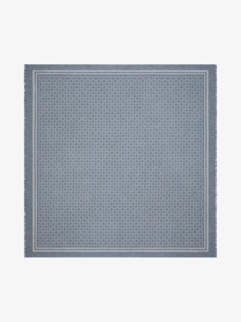 Givenchy MONOGRAM 72 SHAWL IN COTTON BLEND WITH DENIM EFFECT