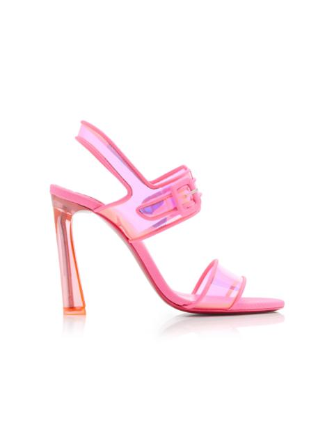 Christian Louboutin Duniss Leather and PVC Sandals pink