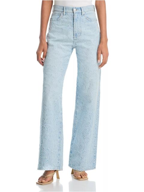 VERONICA BEARD Taylor High Rise Wide Leg Jeans in Sun Spark