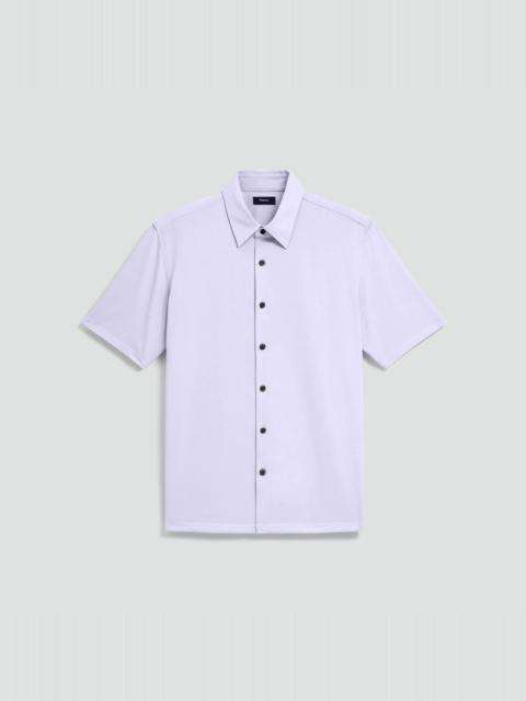 Theory Irving Short-Sleeve Shirt in Structure Knit