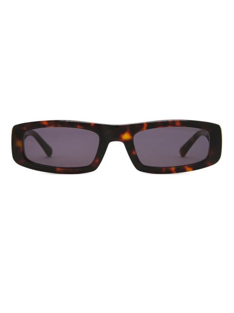 AMI Paris Rectangle Sunglasses | forward | REVERSIBLE