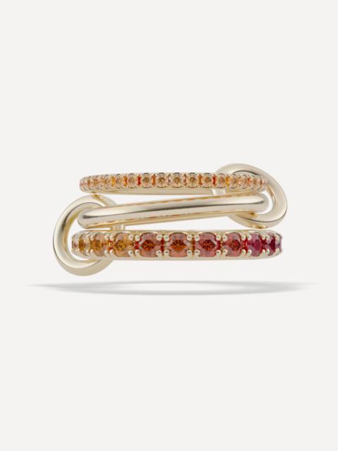 Spinelli Kilcollin 18ct Gold Norah Orange Ombré Sapphire Ring