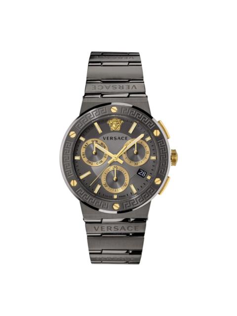 VERSACE Versace Greca Logo Chronograph Quartz Grey Dial Men's Watch VEZ900521