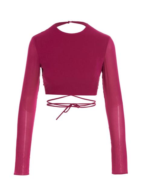 THE ANDAMANE The Andamane Women Cropped Georgette Top
