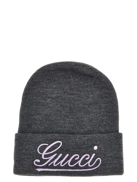 GUCCI Logo embroidery beanie