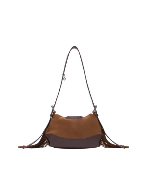 maje maje Leather and suede Miss M Mini bag in Camel/brown at Nordstrom