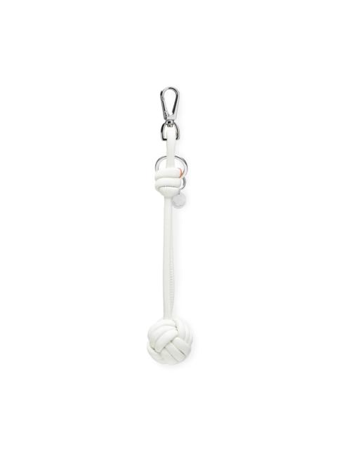 Santoni White leather sphere charm