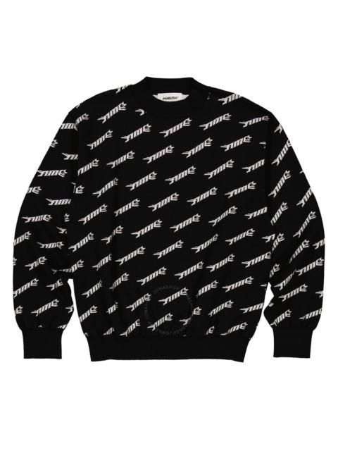 Ambush Ambush Men's Black All-Over Logo Crew Knit Sweater