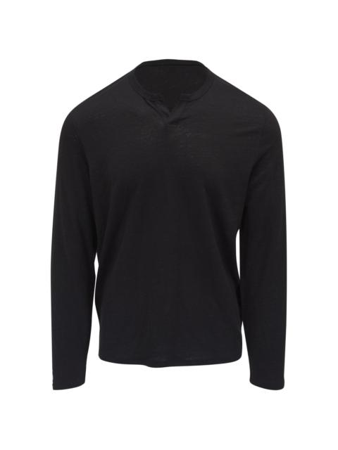 split neck t-shirt
