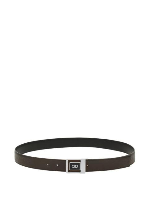 FERRAGAMO Ferragamo Men Double Square Reversible Leather Belt