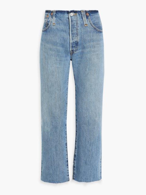 Other Designers Cropped high-rise straight-leg jeans
