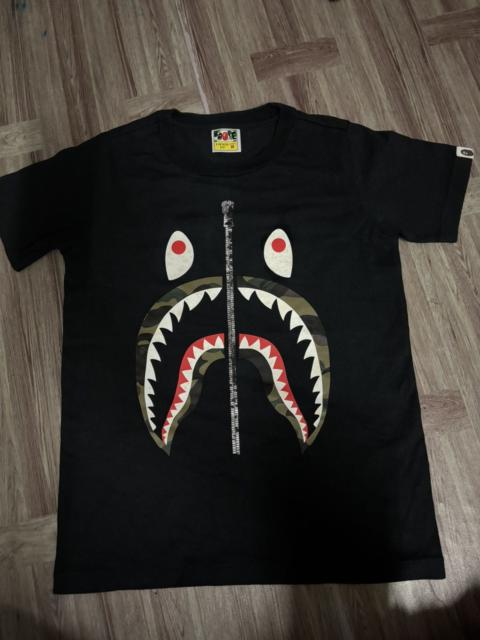 A BATHING APE® A bathing ape camo shark ladies tshirt