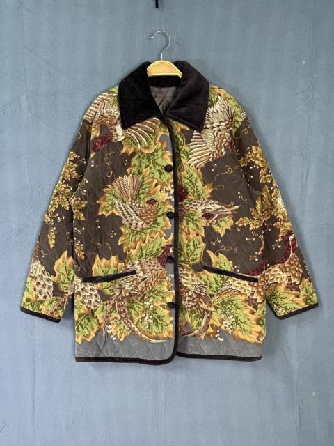Japanese Brand - Artwork of Noble American with Nature AOP Quilted Jacket