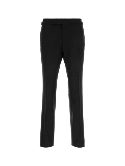 TOM FORD Tom Ford Men Black Stretch Wool Pant