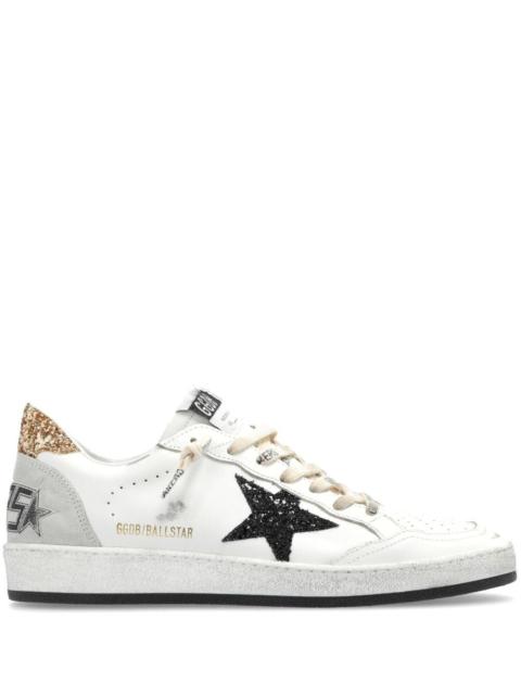 Golden Goose Ball Star Nappa Leather Sneakers With Glittered Star And Heel Tab Women