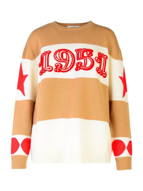 Max Mara 'dirce' Light Brown Wool Blend Sweater