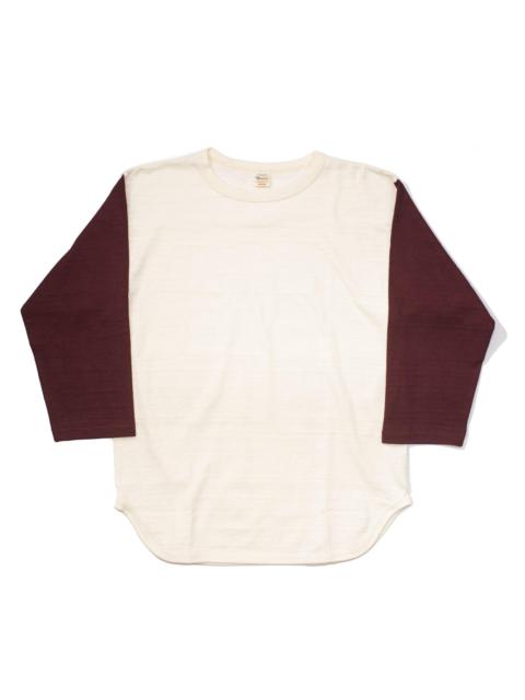 Warehouse & Co. Warehouse & Co Lot. 4800 Baseball Tee Cream/ Bordeaux