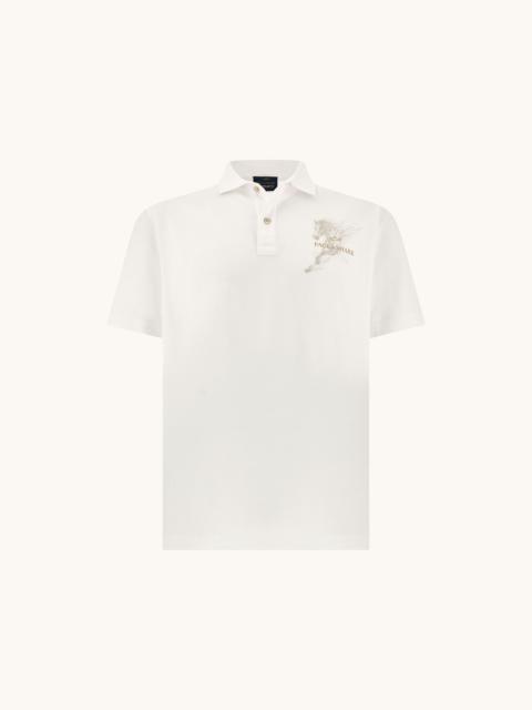 Paul & Shark COTTON PIQUÉ POLO SHIRT WITH YEAR OF THE HORSE PRINT