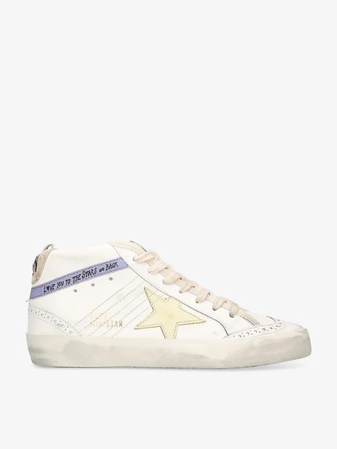 Golden Goose Mid Star 11500 logo-print leather mid-top trainers