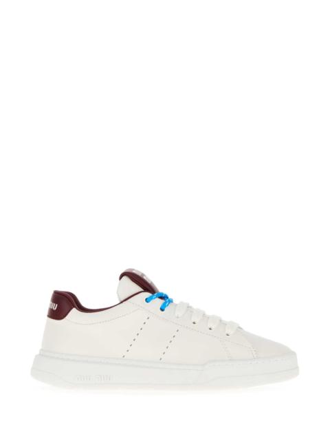 Miu Miu Miu Miu Women White Leather Sneakers
