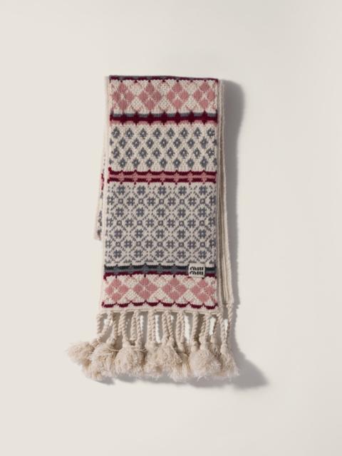 Miu Miu Wool and cashmere scarf