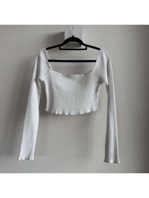 Other Designers Women's White Crop-top