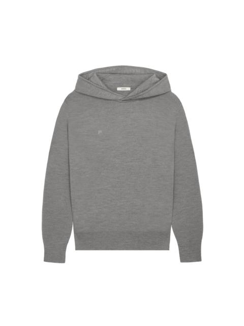 PANGAIA Womens DNA Regenerative Merino Wool Hoodie - Grey Marl