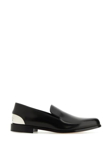 Alexander McQueen Black leather loafers