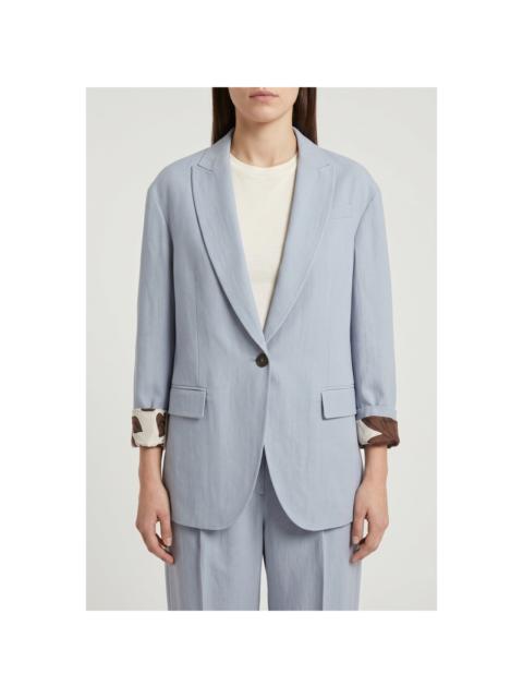 Brunello Cucinelli Brunello Cucinelli Wolight Blue Relaxed Suit