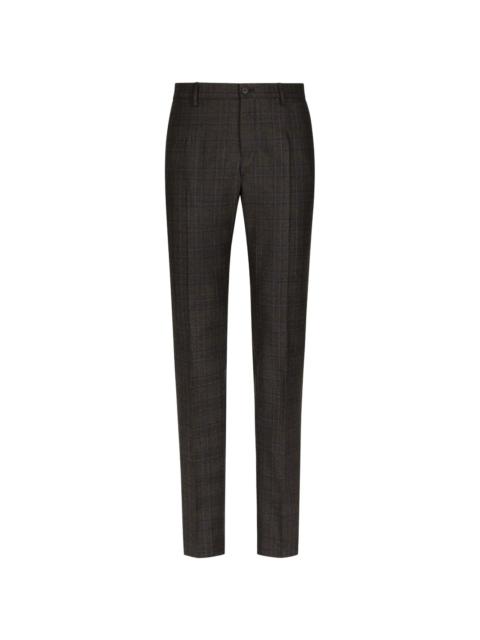 Dolce & Gabbana check-pattern wool tailored trousers