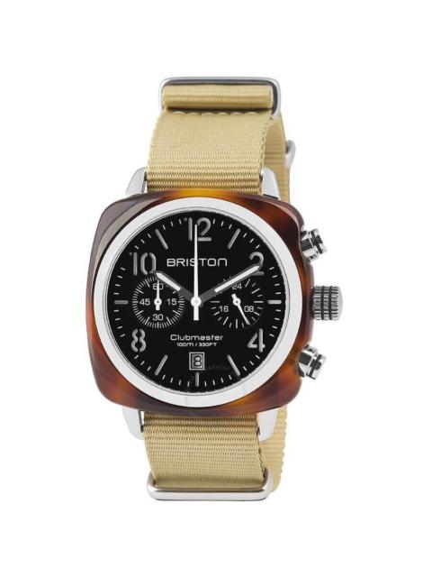 Briston - Briston Clubmaster Classic Chronograph Quartz Black Dial Men's Watch 13140.SA.T.1.NK