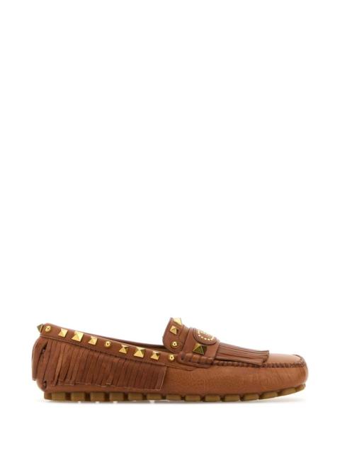 Valentino Valentino Garavani Women Caramel Leather Plaster Caster Loafers