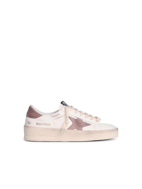 Golden Goose Golden Goose 'Stardan' Cream Leather Sneakers Woman
