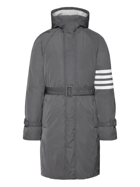 Thom Browne Thom Browne Men Poly Twill 4-Bar Hooded Down Parka With Belt