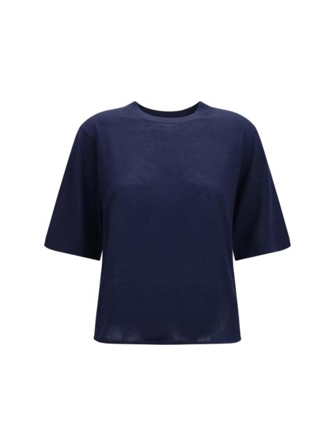 Loulou de Saison Loulou De Saison Nala Fine-knit Cashmere T-shirt Navy