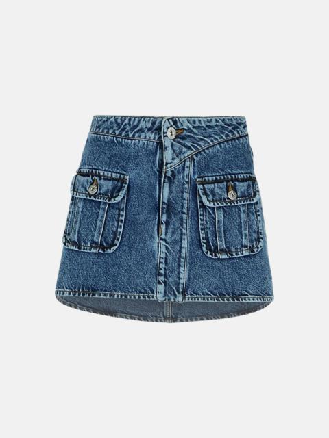 BLUE DENIM MINISKIRT