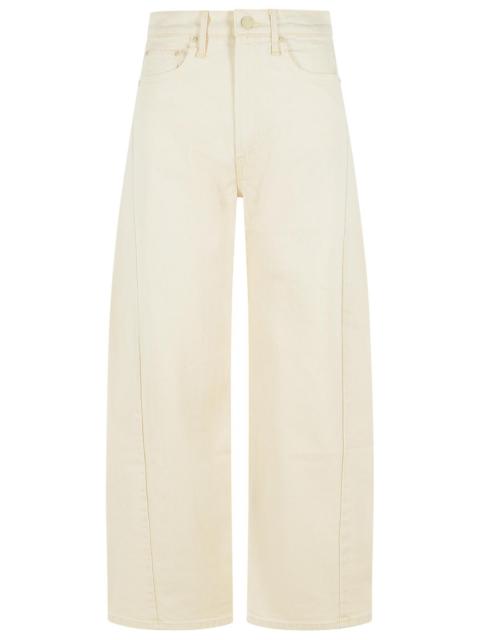MOTHER Mother THE Half Pipe Cream Cotton Jeans