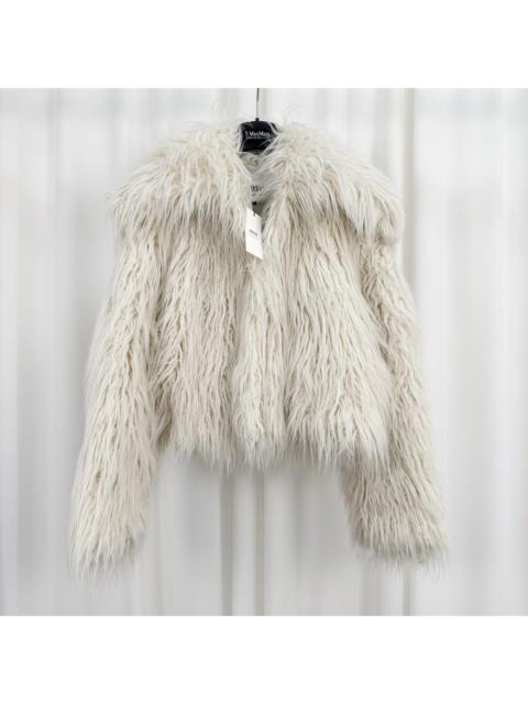 AMI Paris Ami white faux fur coat