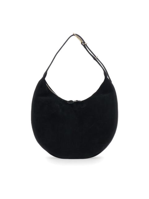 Other Designers Little Liffner Black Shoulder Bag With Top Handle In Suede Woman