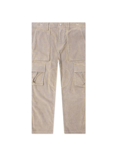 NAHMIAS CORDUROY LOGO CARGO PANTS - BEIGE WASH