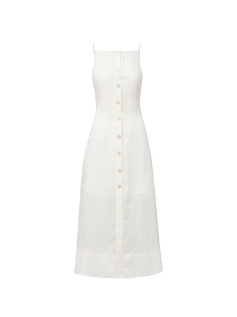 VERONICA BEARD GEORGES LINEN MIDI DRESS
