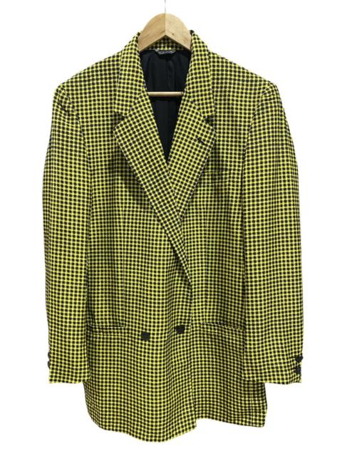 VERSACE Vintage Gianni Versace Silk Checked Pattern Design Jacket
