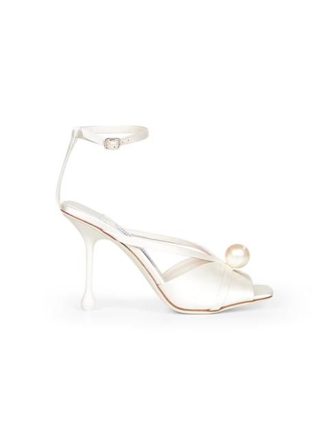JIMMY CHOO Jimmy Choo Women Ivory Satin Siva 95 Sandals