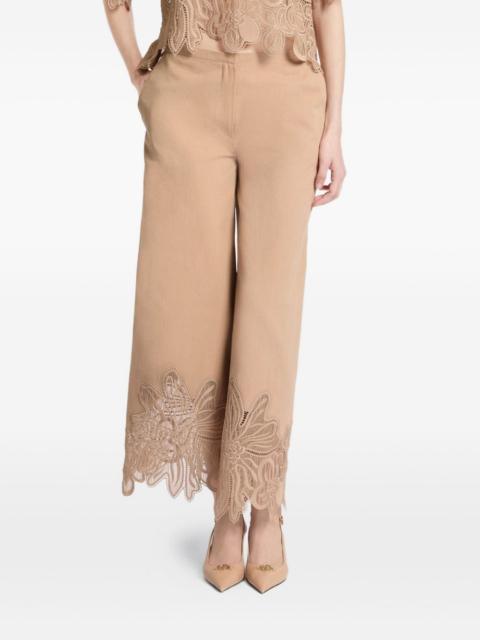 ELIE SAAB embroidered lace-detailed trousers