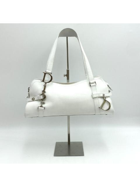 Christian - Christian Dior White D-ring Shoulder Bag