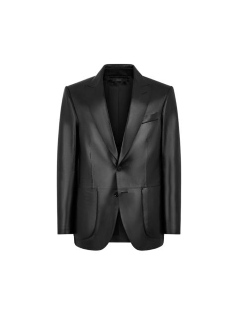 TOM FORD BUTTERY LEATHER BONDED BLAZER