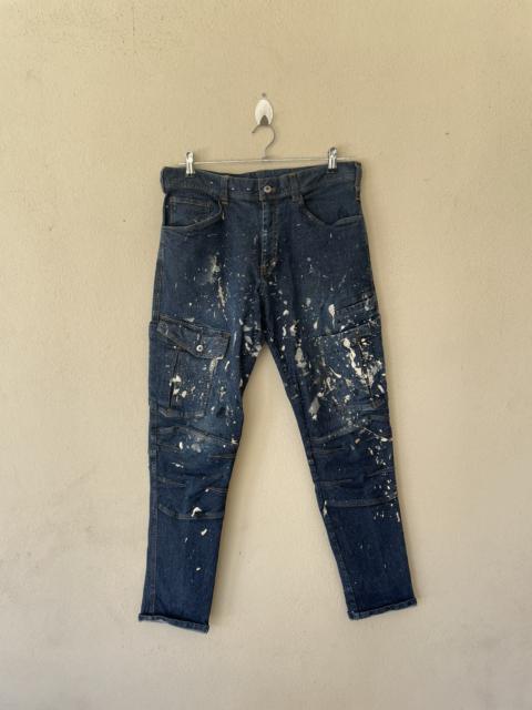 Other Designers Distressed Denim - JAPANESE SPLASH PAINTED DENIM