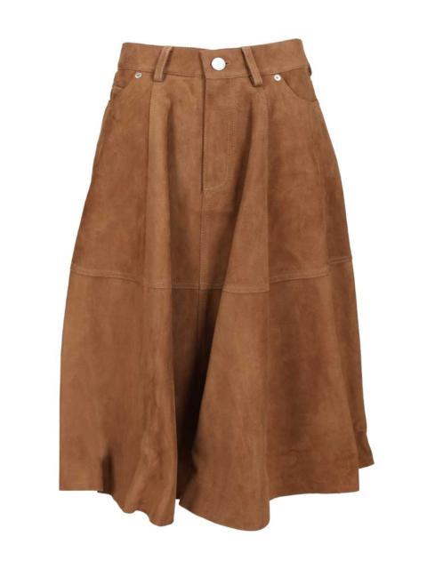 AMI Paris Ami Women Suede Skirt