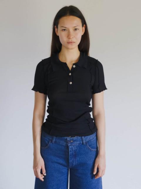 BASERANGE Omato Polo Tee Shirt
                  - Organic Cotton Rib